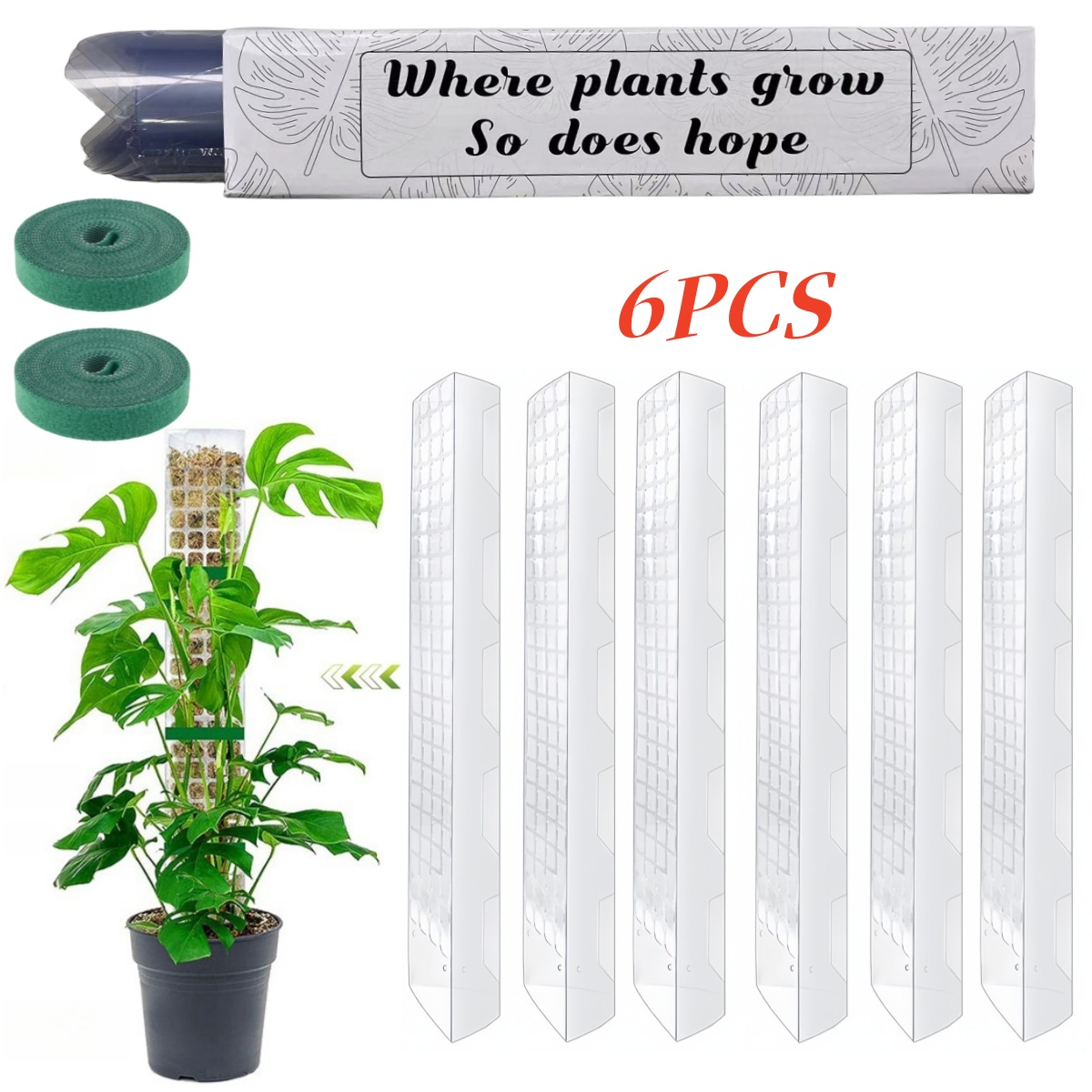Moss Pole Plastic Plant Stand  - Sphagnum Moss Dry recension och pris